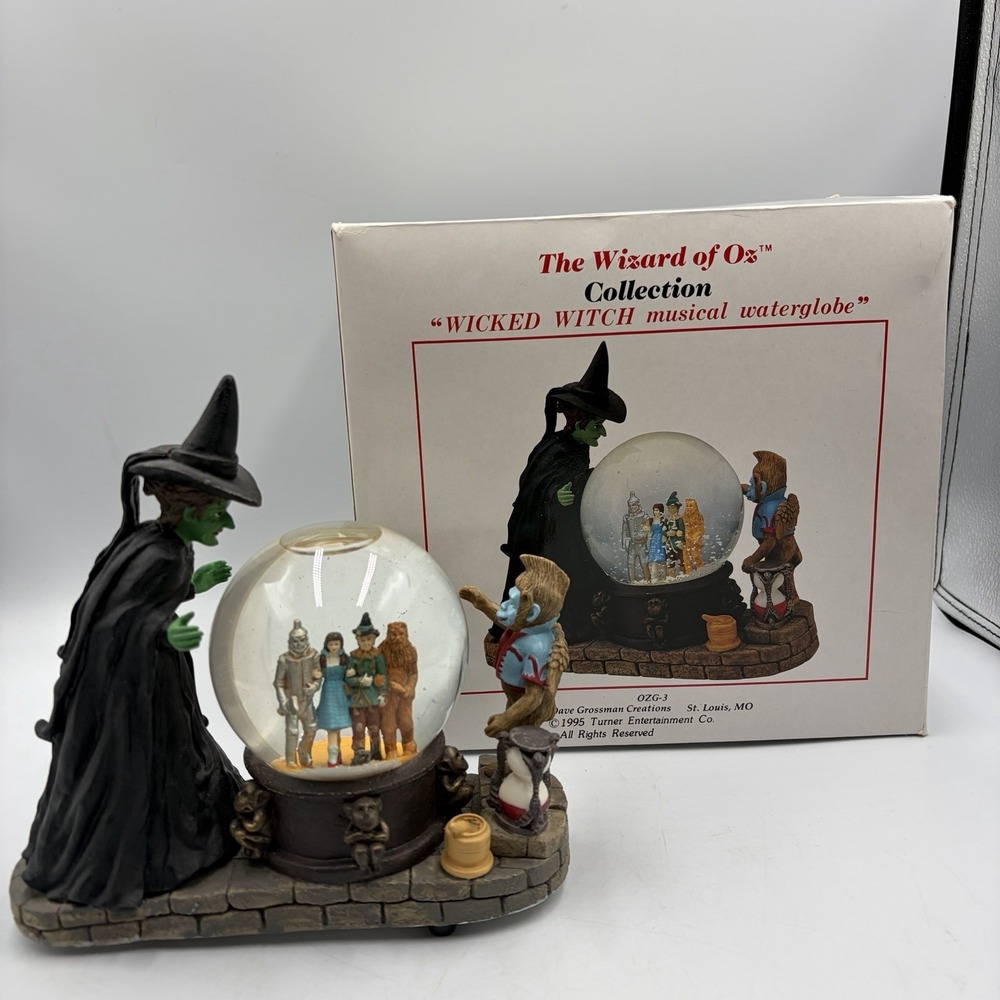Wizard of Oz Wicked Witch Musical Waterglobe Vintage 1995 Dave Grossman Rare